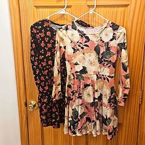 Long sleeve dresses. Girls, Sz 10/12. BUNDLED (2)
